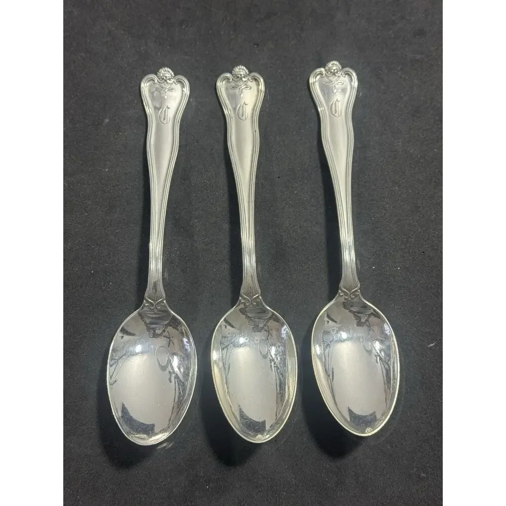 Priscilla by Frank Smith 3 Sterling Silver Teaspoons 5 3/4